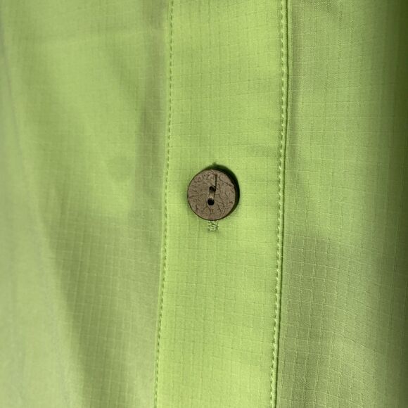 Gillz Flora-Bama Men's Button Up Shirt Fishing Short Sleeve Neon Green Size M - Picture 3 of 6